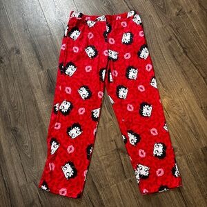Betty Boop Red and Black Pajama Bottoms